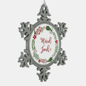 Estnisch MerChristmas Wreath, Häid jõule Schneeflocken Zinn-Ornament (Links)