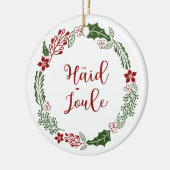 Estnisch Merry Christmas Wreath, Häid jõule Keramik Ornament (Links)