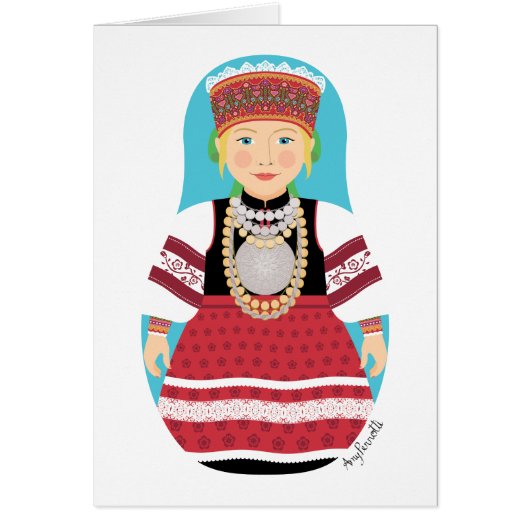 Estnisch, Seto Matryoshka Card (Vorne)