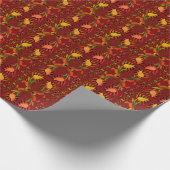 Estnisch Vintage Volkskunst Blumendesign Geschenkpapier (Ecke)