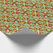 Estnisch Vintage Volkskunst Blumendesign Geschenkpapier (Ecke)