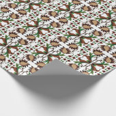 Estnisch Vintage Volkskunst Blumendesign Geschenkpapier (Ecke)