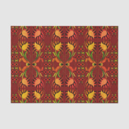 Estnisch Vintage Volkskunst Blumendesign Seidenpapier
