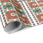 Estnisch Vintage Volkskunst Blumenmuster Geschenkpapier (Rolleneckpunkt)