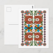 Estnisch Vintage Volkskunst Blumenmuster Postkarte (Vorne/Hinten)