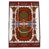 Estnische antike Blumengemälde Mittlere Geschenktüte (Rückseite)