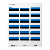 Estnische Flagge Adressaufkleber (Vorne)