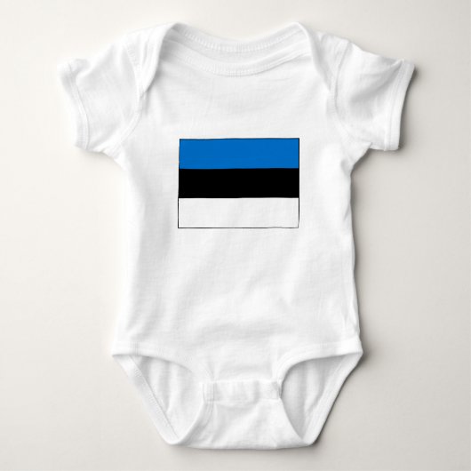 Estnische Flagge Baby Strampler (Vorderseite)
