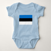 Estnische Flagge Baby Strampler (Vorderseite)