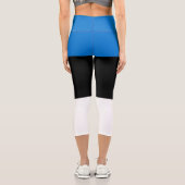 Estnische Flagge Capri Leggings (Rückseite)