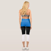Estnische Flagge Capri Leggings (Rückseite)