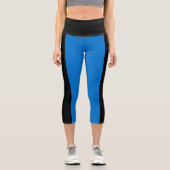 Estnische Flagge Capri Leggings (Vorderseite)