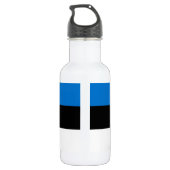 Estnische Flagge Edelstahlflasche (Rückseite)