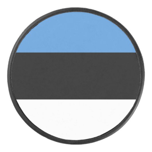 Estnische Flagge Eishockey Puck (Vorderseite)