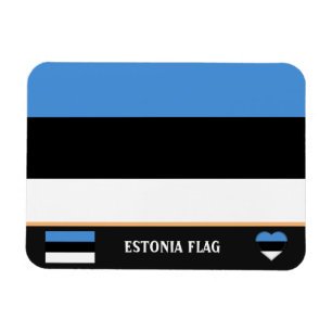 Estnische Flagge & Estland - Reise, Urlaub / Sport Magnet