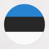 Estnische Flagge Etiketten (Design 2)