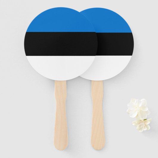 Estnische Flagge Fächer (Vorne und Hinten)