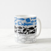 Estnische Flagge - Fischereidesign Kaffeetasse (VorderseiteRechts)