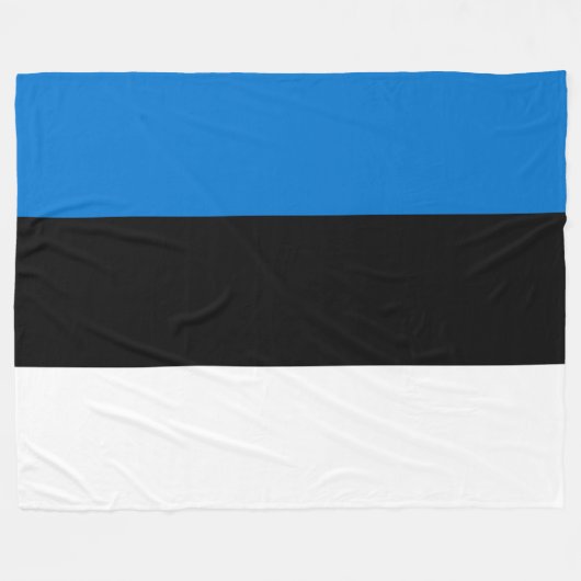 Estnische Flagge Fleecedecke (Vorderseite (Horizontal))