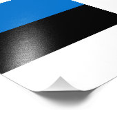 Estnische Flagge Fotodruck (Ecke)