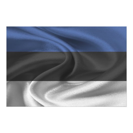 Estnische Flagge Fotodruck (Vorne)