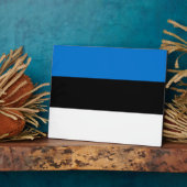 Estnische Flagge Fotoplatte (Seite)