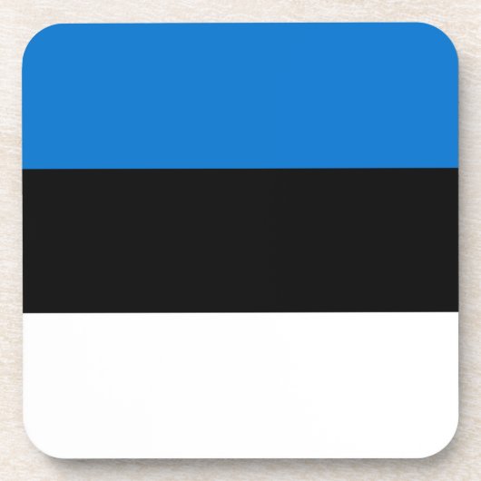 Estnische Flagge Getränkeuntersetzer (Vorderseite)