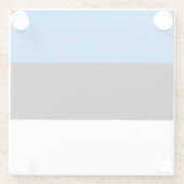Estnische Flagge Glasuntersetzer (Rückseite)