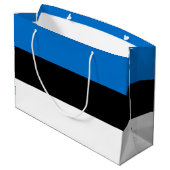 Estnische Flagge Große Geschenktüte (Rückseite Schrägansicht)
