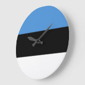 Estnische Flagge Große Wanduhr (Winkel)