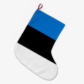 Estnische Flagge Großer Weihnachtsstrumpf (Vorderansicht (hängend))