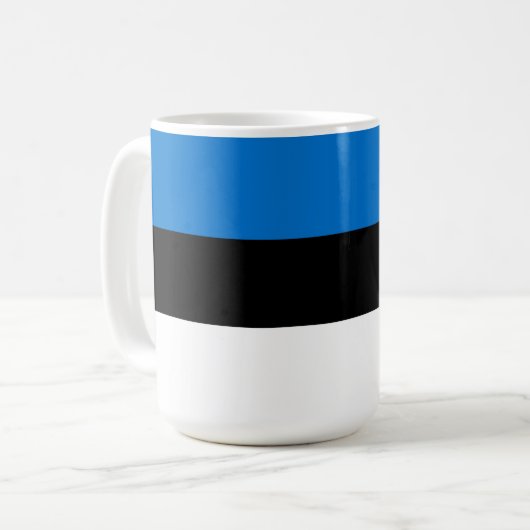 Estnische Flagge Kaffeetasse (Vorderseite Links)