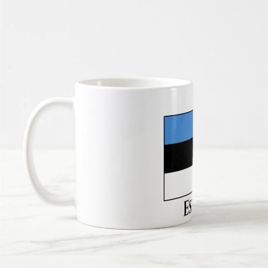 Estnische Flagge Kaffeetasse (Links)