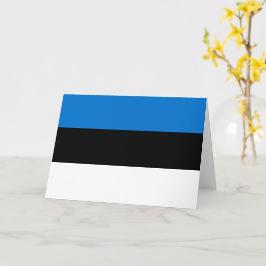Estnische Flagge Karte (Gelbe Blume)
