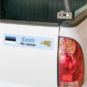 Estnische Flagge + Karte Autoaufkleber (Auf Lkw)