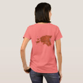 Estnische Flagge + Karte T - Shirt (Schwarz voll)