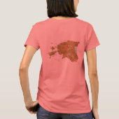 Estnische Flagge + Karte T - Shirt (Rückseite)