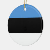 Estnische Flagge Keramik Ornament (Links)