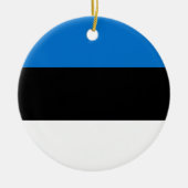 Estnische Flagge Keramik Ornament (Vorne)