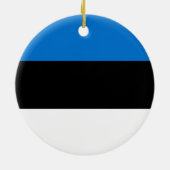 Estnische Flagge Keramik Ornament (Hinten)