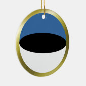 Estnische Flagge Keramik Ornament (Rechts)