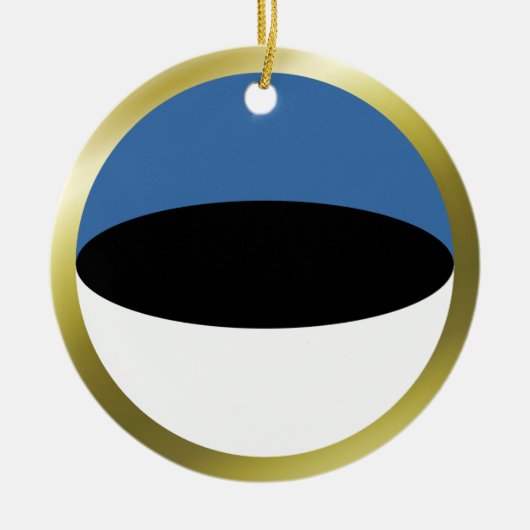 Estnische Flagge Keramik Ornament (Vorne)