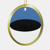 Estnische Flagge Keramik Ornament (Links)