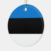 Estnische Flagge Keramik Ornament (Links)