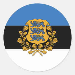 Estnische Flagge Klassischer Rundkleber Runder Aufkleber