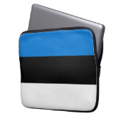 Estnische Flagge Laptopschutzhülle (Vorderseite Links)