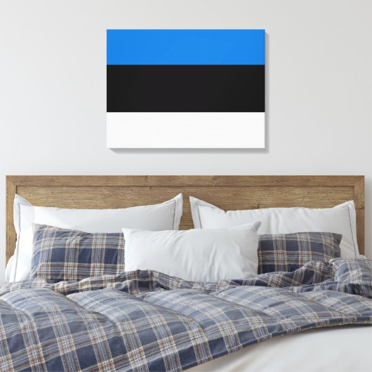 Estnische Flagge Leinwanddruck (Insitu (Schlafzimmer))