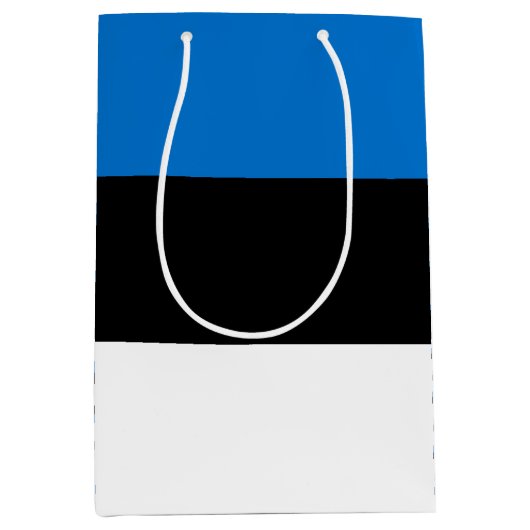Estnische Flagge Mittlere Geschenktüte (Vorderseite)