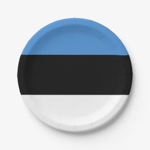 Estnische Flagge Pappteller