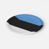 Estnische Flagge Pappteller (Schrägansicht)